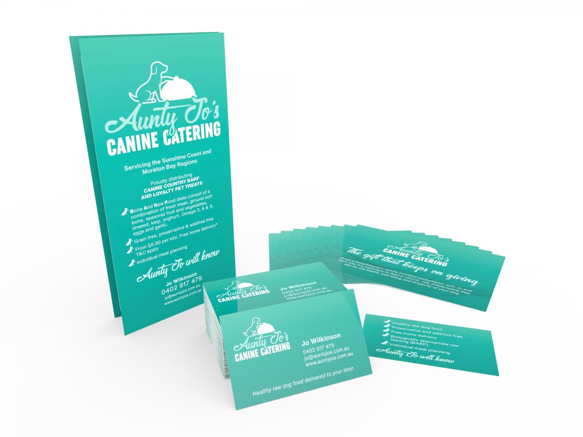 Aunty Jo's Canine Catering Cards, Flyer and Post Card