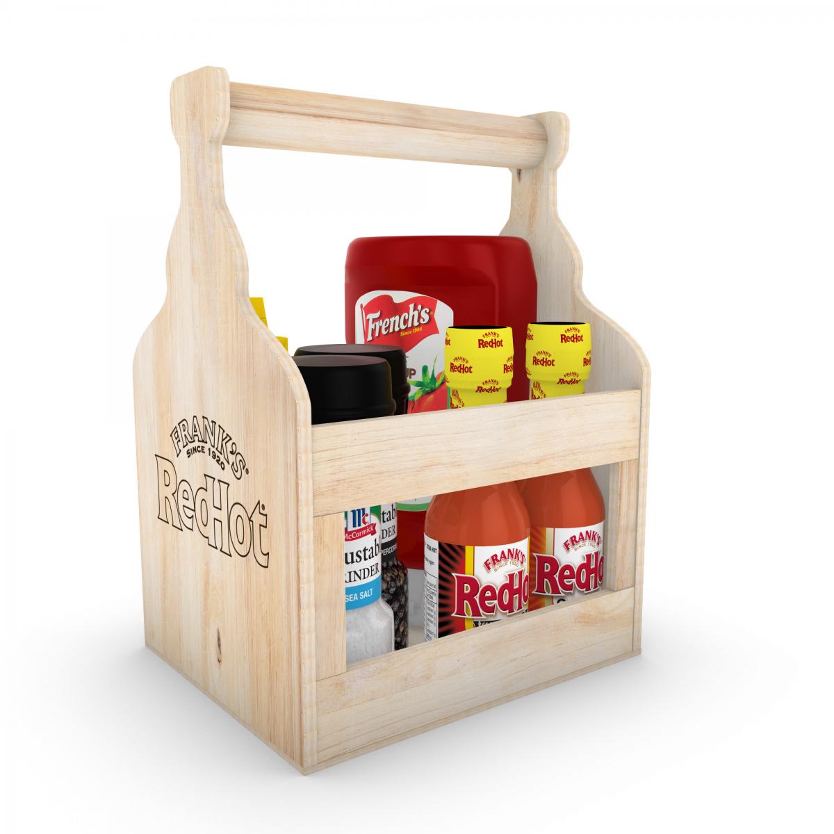 We also designed a caddy for use on table tops in restaurants